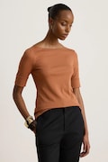 Lauren Ralph Lauren T-shirt damski z bawełną pomarańczowy 200654963