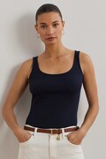 Lauren Ralph Lauren top femei cu bumbac bleumarin 200704777