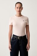 Lacoste T-shirt damski bawełniany różowy TF5538