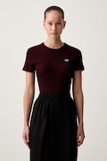 Lacoste T-shirt damski bawełniany bordowy TF5538