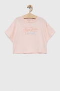 Дитяча бавовняна футболка Pepe Jeans Non-denim колір рожевий