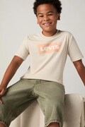 Levi's t-shirt bawełniany dziecięcy kolor beżowy z nadrukiem 9E8157