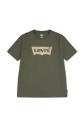 Levi's T-shirt dziecięcy bawełniany BATWING TEE zielony 9E8157