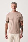 Guess T-shirt męski z bawełną HEDLEY beżowy Z2YI12 JR06K
