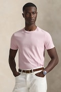 Polo Ralph Lauren t-shirt bawełniany męski kolor różowy gładki 710671438