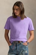 Polo Ralph Lauren T-shirt basic męski bawełniany fioletowy 710671438