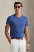 Polo Ralph Lauren t-shirt bawełniany męski kolor brązowy gładki 710671438
