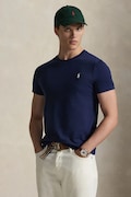 Polo Ralph Lauren t-shirt bawełniany męski kolor granatowy gładki 710671438