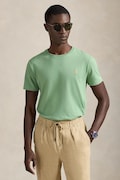 Polo Ralph Lauren t-shirt bawełniany męski kolor zielony gładki 710671438