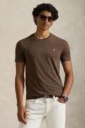 Polo Ralph Lauren t-shirt bawełniany męski kolor brązowy gładki 710671438