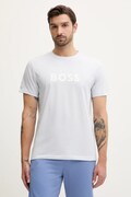 BOSS t-shirt bawełniany kolor niebieski wzorzysty 50491706