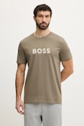 BOSS t-shirt bawełniany T-Shirt RN kolor brązowy wzorzysty 50491706