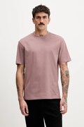 HUGO t-shirt bawełniany męski kolor różowy gładki 50488330