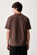 HUGO T-shirt męski bawełniany Dapolino pomarańczowy 50488330