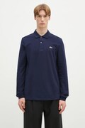 Бавовняний лонгслів Lacoste колір синій однотонний L1312.166-166