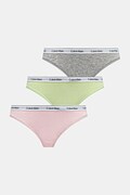 Стринги Calvin Klein Underwear 3-pack колір рожевий 000QD5209E