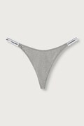Calvin Klein Underwear stringi damskie bawełniane z elastanem szare 000QD5157E