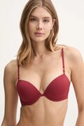 Calvin Klein Underwear sutien culoarea bordo, neted