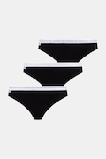 Lacoste stringi damskie bawełniane z elastanem 3-pack czarne 8F1341