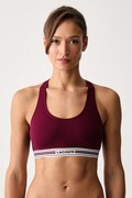 Lacoste biustonosz bawełniany z elastanem bordowy IF8179