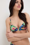 Горнище на бански Desigual JUNGLE TOP в черно с леко подплатени чашки