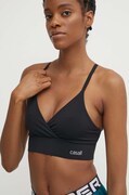 Casall sutien sport Wrap culoarea negru, neted