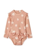 Цял бебешки бански Liewood Sille Baby Printed Swimsuit в розово