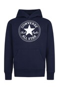 Converse bluza dziecięca kolor zielony z kapturem z nadrukiem