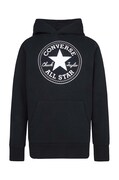 Converse bluza dziecięca kolor czarny z kapturem z nadrukiem