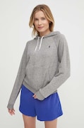 Bavlněná mikina Polo Ralph Lauren dámská, šedá barva, s kapucí, vzorovaná, 211935583