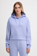 Lacoste bluza damska kolor niebieski z kapturem gładka SF0281