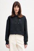Lacoste bluza damska kolor czarny z kapturem gładka SF0281