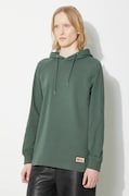 Fjallraven felpa in cotone Vardag Hoodie W donna colore verde con cappuccio F86987.679