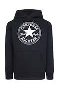 Παιδική μπλούζα Converse χρώμα: μαύρο, με κουκούλα