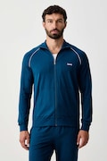 BOSS суичър с цип мъжки от памук с еластан Mix&Match Jacket Z виолетов 50515307