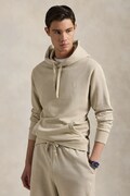 Polo Ralph Lauren bluza bawełniana męska kolor beżowy z kapturem gładka 710916690