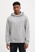 Levi's bluza bawełniana męska kolor szary z kapturem gładka 34581