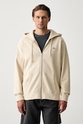 Levi's hanorac cu fermoar și glugă pentru bărbați din bumbac THE ORIGINAL HM ZIP UP bej 34584