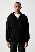 Levi's hanorac cu fermoar și glugă pentru bărbați din bumbac THE ORIGINAL HM ZIP UP negru 34584