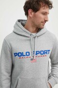 Polo Ralph Lauren felpa uomo colore grigio con cappuccio