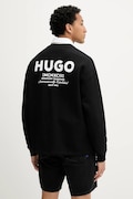 Hugo Blue bluza bawełniana męska kolor czarny z nadrukiem 50510732