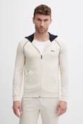BOSS jopica s kapuco moška bombažna z elastanom Mix&Match Jacket H bež 50515313