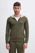 BOSS jopica s kapuco moška bombažna z elastanom Mix&Match Jacket H zelena 50515313