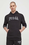 Puma bluză SQUAD bărbați, culoarea negru, cu glugă, imprimeu 678969
