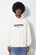 Bavlnená mikina NEIGHBORHOOD Classic pánska, béžová farba, s kapucňou, s potlačou, 241FPNH.CSM04