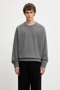 Maison Kitsuné bluza bawełniana Bold Fox Head Patch Oversize Sweatshirt męska kolor szary melanżowa MM00304KM0001