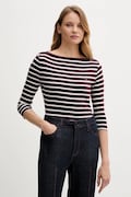 Бавовняний лонгслів Tommy Hilfiger колір чорний WW0WW40589