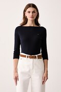 Tommy Hilfiger longsleeve damski bawełniany granatowy WW0WW40589