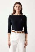 Tommy Hilfiger μακρυμάνικο Γυναικείο βαμβακερό μπλε WW0WW40589