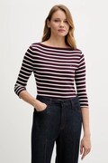 Tommy Hilfiger majica dugih rukava za žene od pamuka bordo WW0WW40589